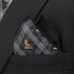 Disney Lion King Pose Black Pocket Square