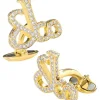 Jacob & Co. Logo Cufflinks with Pave Set White Diamonds