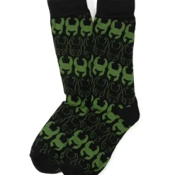 Marvel Loki Pattern Green/Black Socks