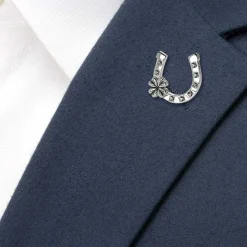 Ox and Bull Trading Co. Lucky Horseshoe Lapel Pin