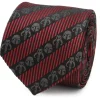 Star Wars Mandalorian Black Red Stripe Men's Tie
