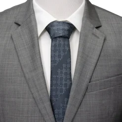 Star Wars Mandalorian Blue Stripe Dotted Men's Tie