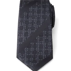 Star Wars Mandalorian Blue Stripe Dotted Men's Tie
