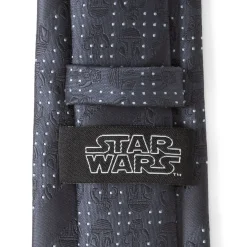 Star Wars Mandalorian Blue Stripe Dotted Men's Tie