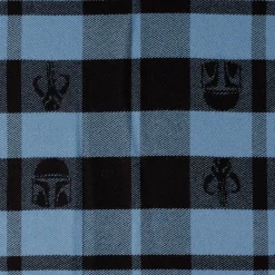 Star Wars Mandalorian Blue Tartan Scarf