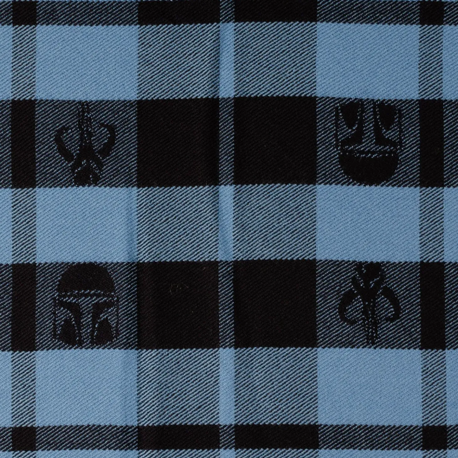 Star Wars Mandalorian Blue Tartan Scarf