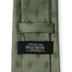 Star Wars Mandalorian Dot Sage Green Men's Tie