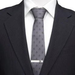 Star Wars Mandalorian Gray Silk Men's Tie