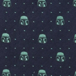 Star Wars Mandalorian Helmet Dotted Navy Tie