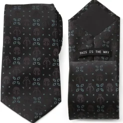 Star Wars Mandalorian Motif Black Men's Tie