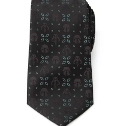 Star Wars Mandalorian Motif Black Men's Tie