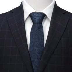 Star Wars Mandalorian The Child Paisley Navy Tie