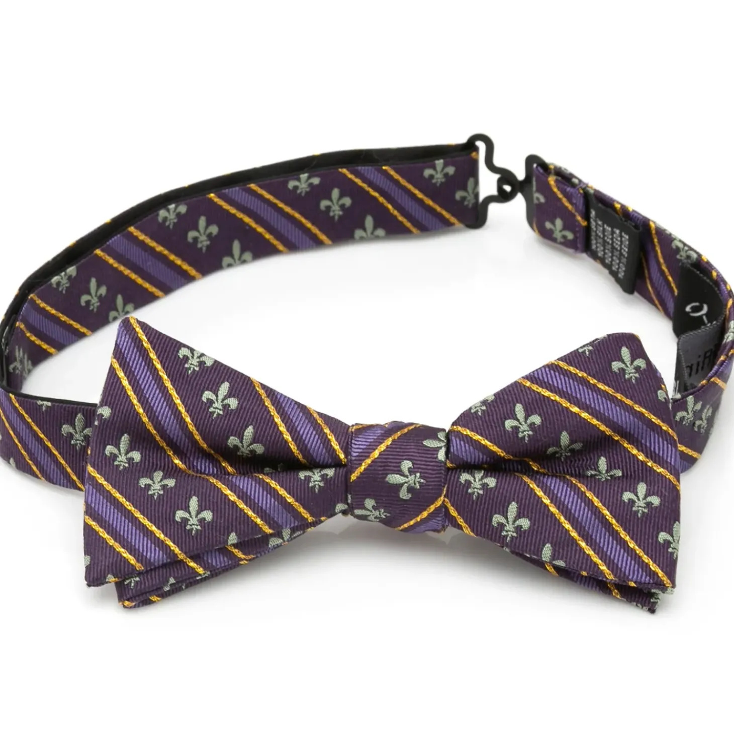 Cufflinks, Inc. Mardi Gras Stripe Bow Tie