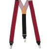 Ox and Bull Trading Co. Maroon Dot Clip Suspenders