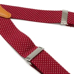 Ox and Bull Trading Co. Maroon Dot Clip Suspenders