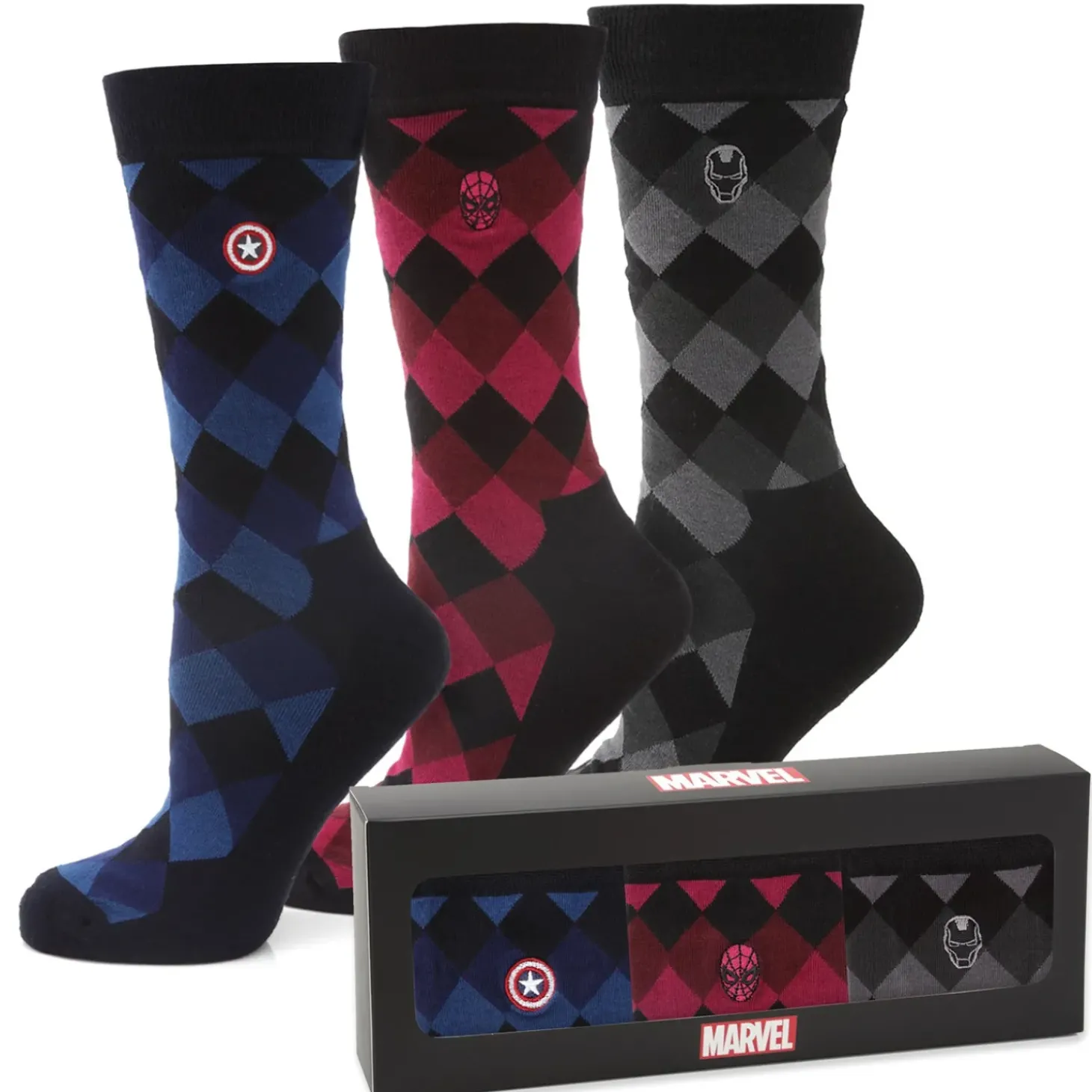Marvel Argyle Socks 3 Pack Gift Set