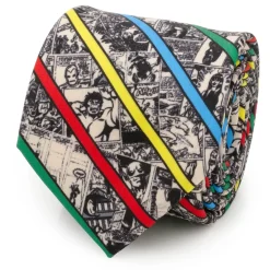 Marvel Comic Stripe Tan Men's Tie