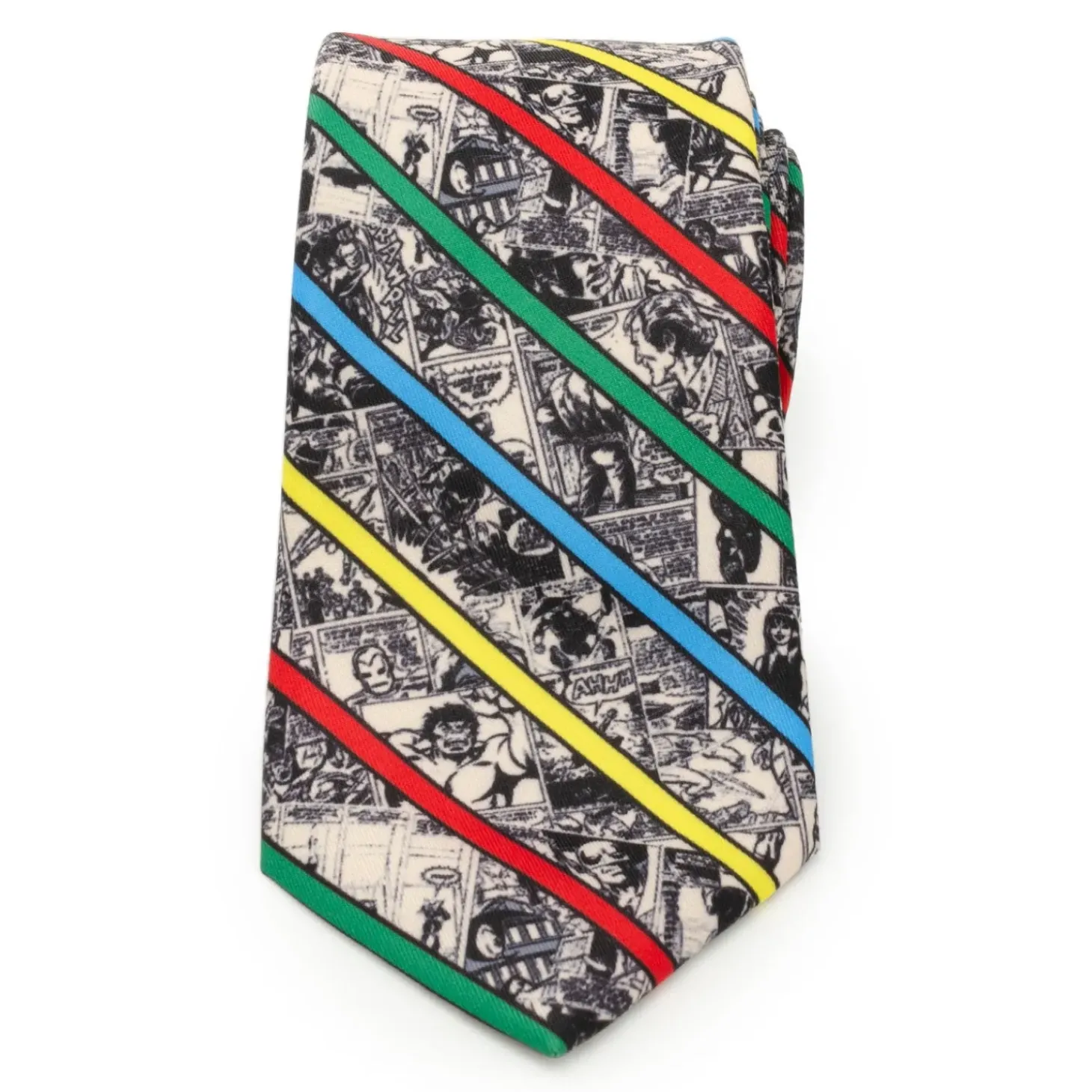 Marvel Comic Stripe Tan Men's Tie