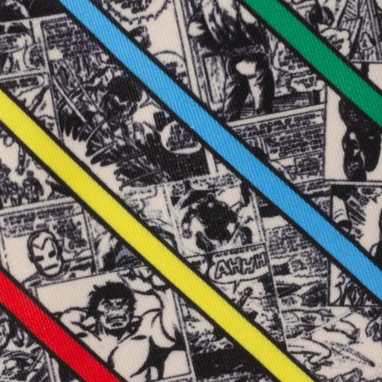 Marvel Comic Stripe Tan Men's Tie