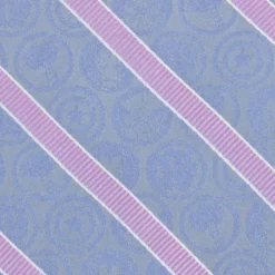 Marvel Comics Blue and Pink Stripe Silk Men's Tie