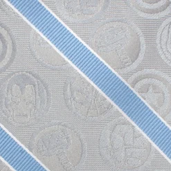 Marvel Comics Gray and Blue Stripe Men's Tie