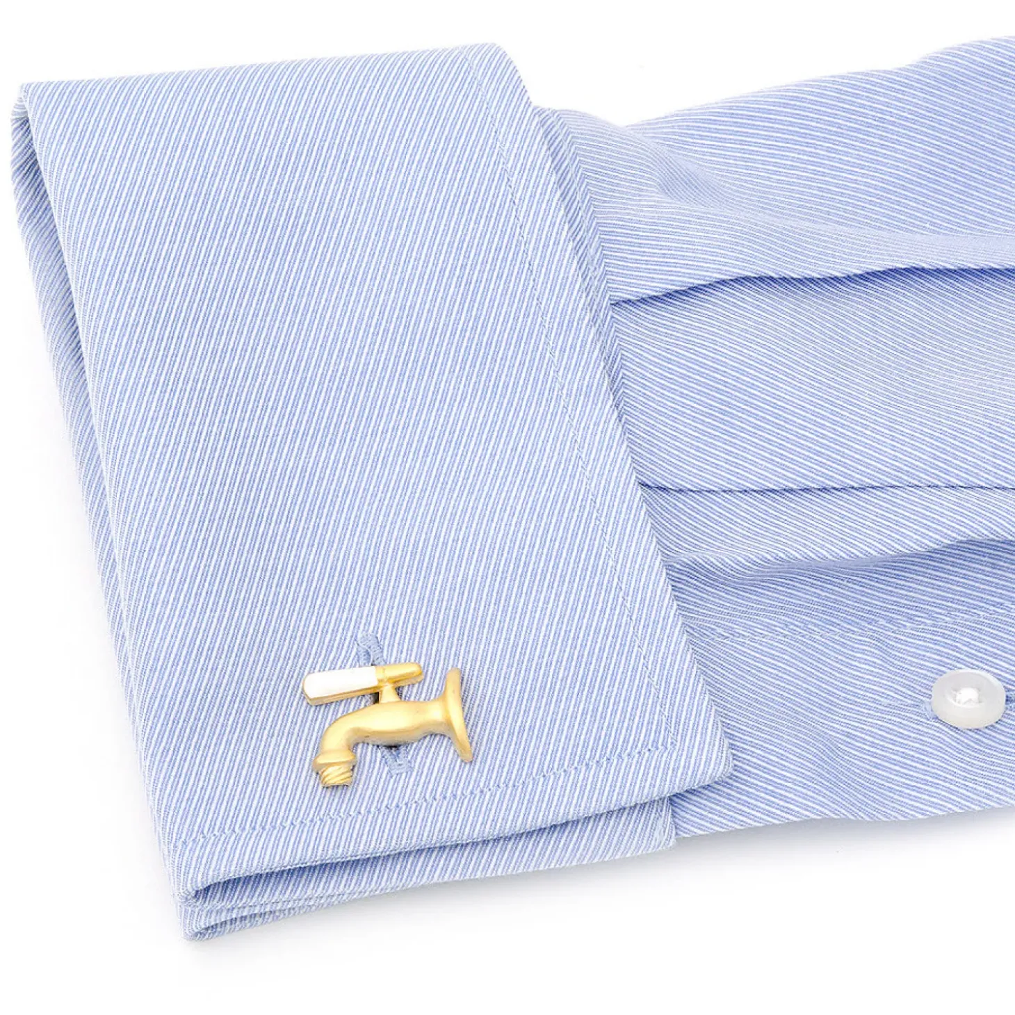 JJ Weston Matte Gold Beer Tap Cufflinks