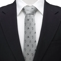 Disney Mickey and Friends Gray Men's Tie