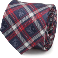 Disney Mickey and Friends Navy Plaid Men's Tie
