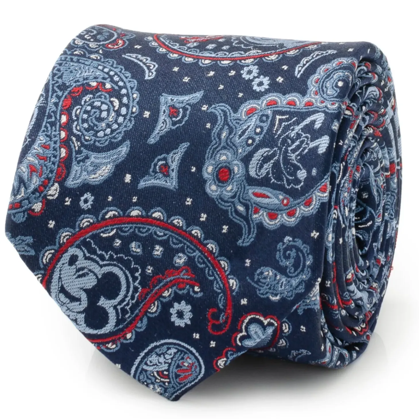 Disney Mickey and Friends Paisley Blue Multi Men's Tie