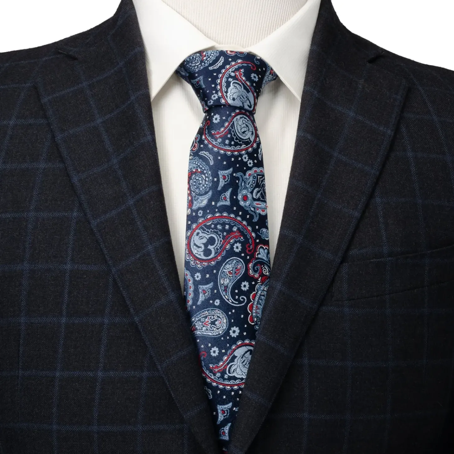 Disney Mickey and Friends Paisley Blue Multi Men's Tie