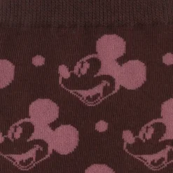 Disney Mickey Dot Red Sock and Mickey Blue Lapel Pin Gift Set