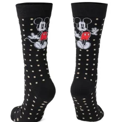 Disney Mickey Dot Sock and Mickey Blue Lapel Pin Gift Set
