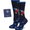 Disney Mickey Fantasia Navy Sock and Mickey Blue Lapel Pin Gift Set