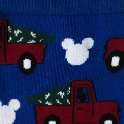 Disney Mickey Holiday Truck Navy Sock and Mickey Blue Lapel Pin Gift Set
