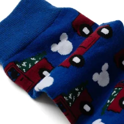 Disney Mickey Holiday Truck Navy Sock and Mickey Blue Lapel Pin Gift Set