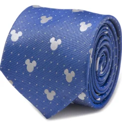 Disney Mickey Mouse Blue Pin Dot Men's Tie