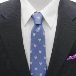 Disney Mickey Mouse Blue Pin Dot Men's Tie
