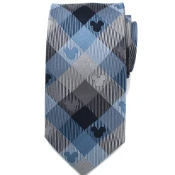 Disney Mickey Mouse Blue Plaid Mens Tie