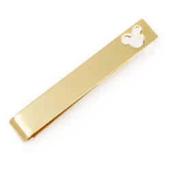 Disney Mickey Mouse Cut Out Gold Tie Bar