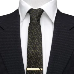 Disney Mickey Mouse Cut Out Gold Tie Bar
