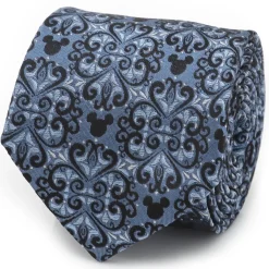 Disney Mickey Mouse Damask Tile Blue Men's Tie