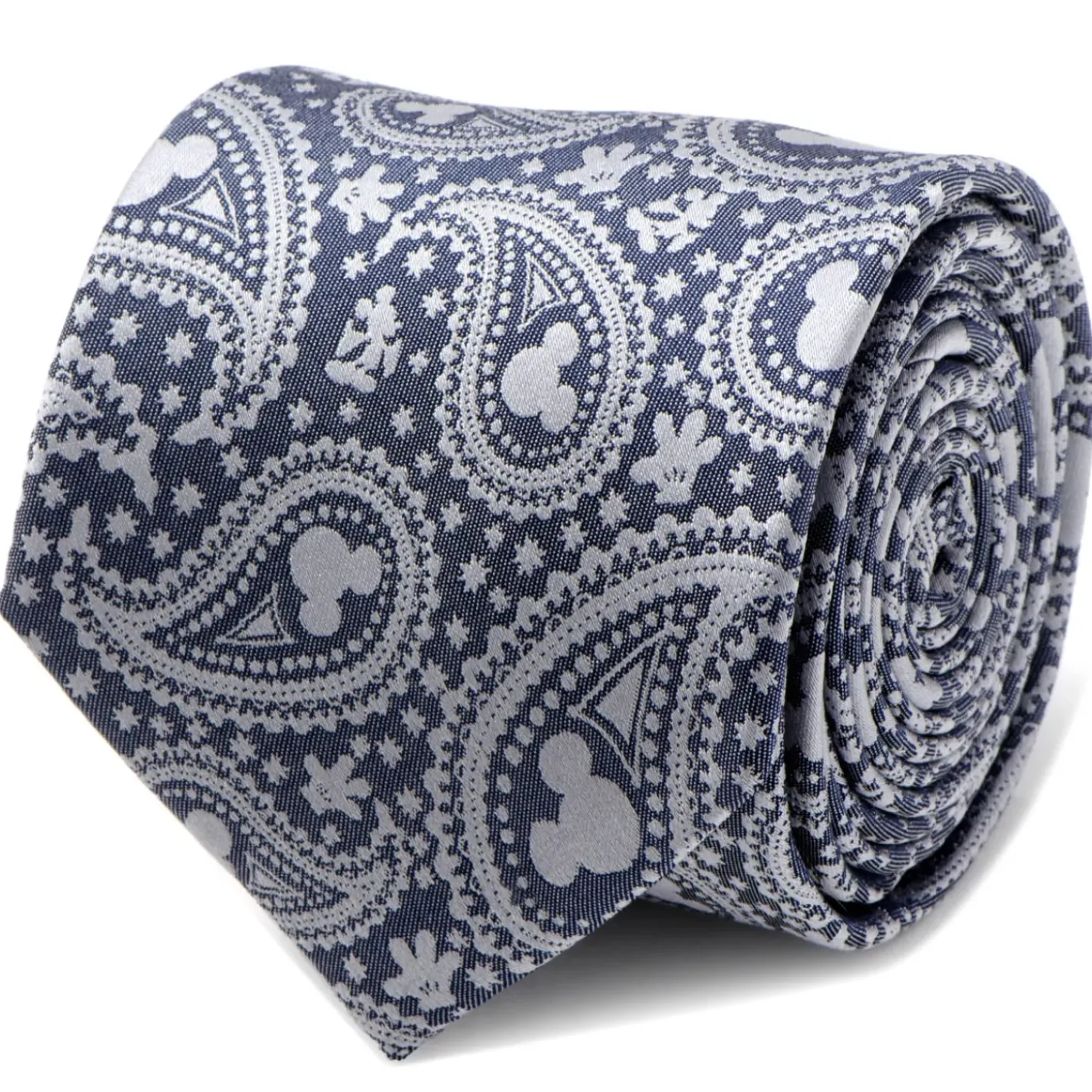 Disney Mickey Mouse Gray Paisley Mens Tie