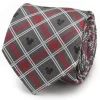 Disney Mickey Mouse Holiday Plaid Gray Silk Men's Tie