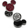 Disney Mickey Mouse Maroon Crystal Cufflinks