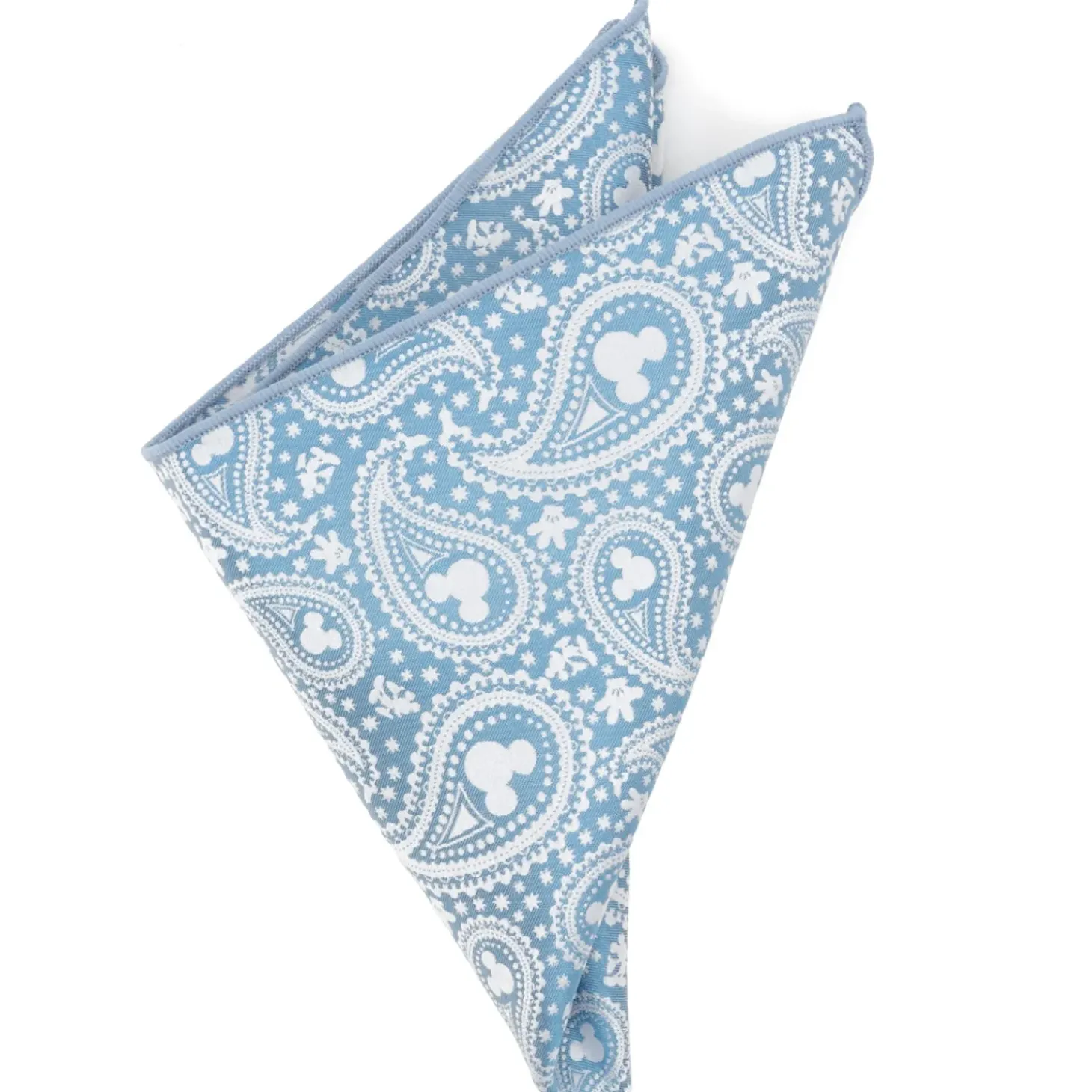 Disney Mickey Mouse Paisley Teal Pocket Square