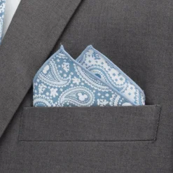 Disney Mickey Mouse Paisley Teal Pocket Square