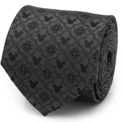 Disney Mickey Mouse Pattern Black Men's Tie