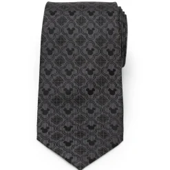 Disney Mickey Mouse Pattern Black Men's Tie