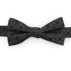 Disney Mickey Mouse Pattern Black Bow Tie