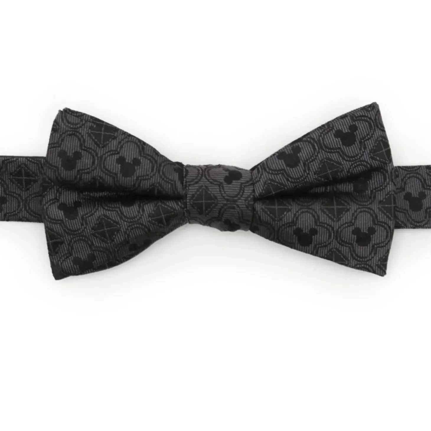 Disney Mickey Mouse Pattern Black Bow Tie